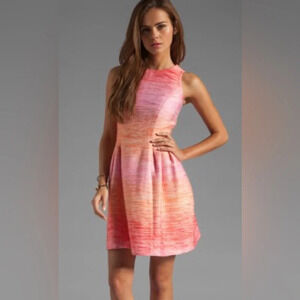 SHOSHANNA Pink and Aqua FREYJA OMBRE  stripe sleeveless‎ dress size 6